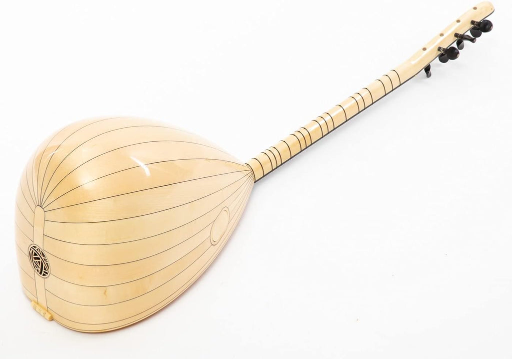 Turkish Short Neck Baglama Saz made of Maple Wood, Cedar Top, With Soft case, free Extra strings & Picks Mizrab