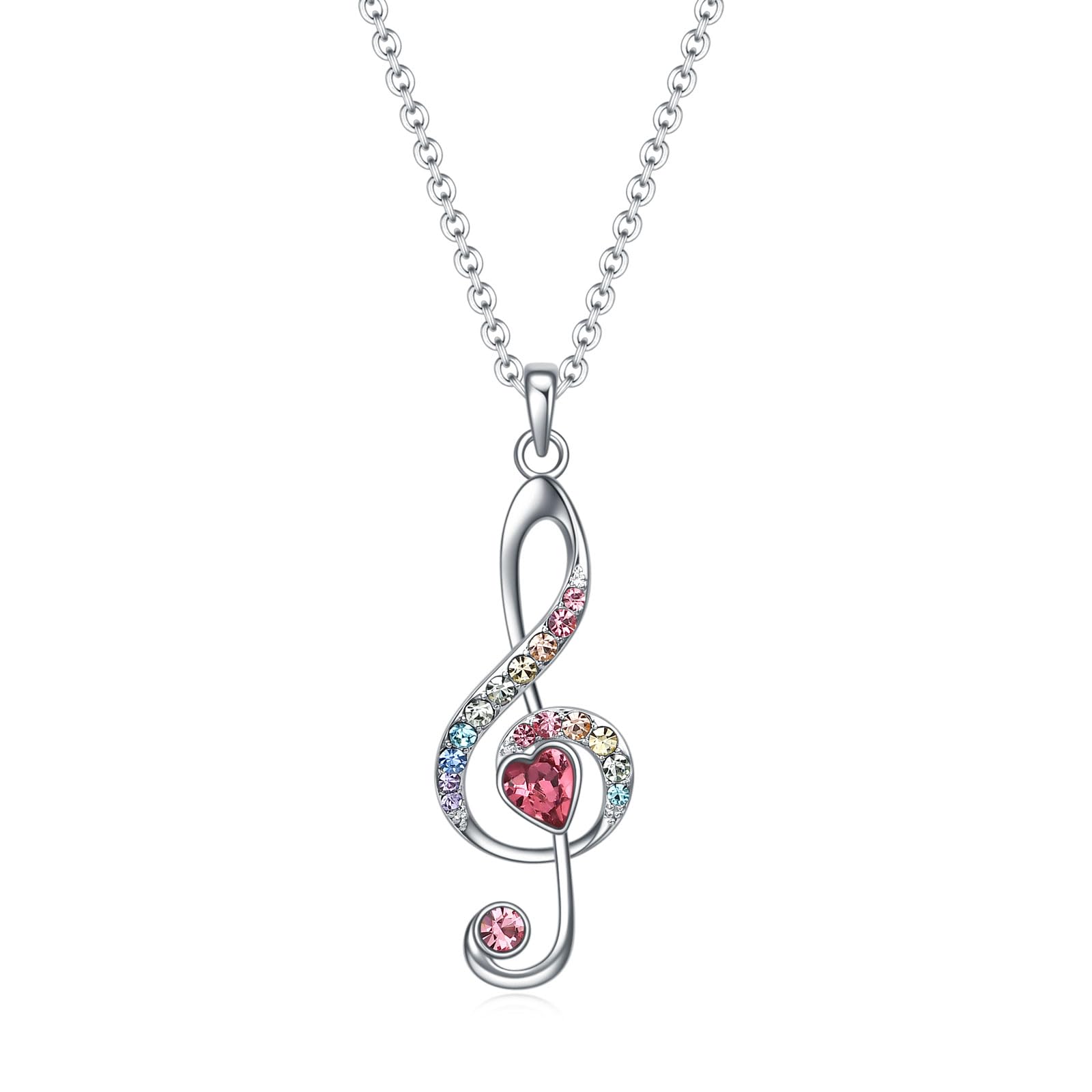 VEEHOO Violin/Guitar/Piano/Trumpet/Saxophone/Harp/Drum/Cello Necklace for Girls Women,Music Lover Jewelry Gifts for Women Girls
