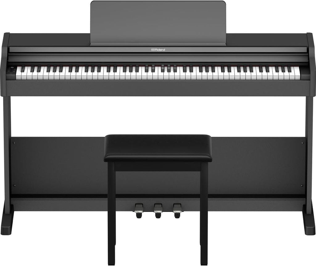 Roland RP107 Digital Piano | Compact and Affordable Home Piano with Traditional Upright Styling | Perfect for Beginners | Class-Leading Sound and Playability | Onboard Bluetooth® & More