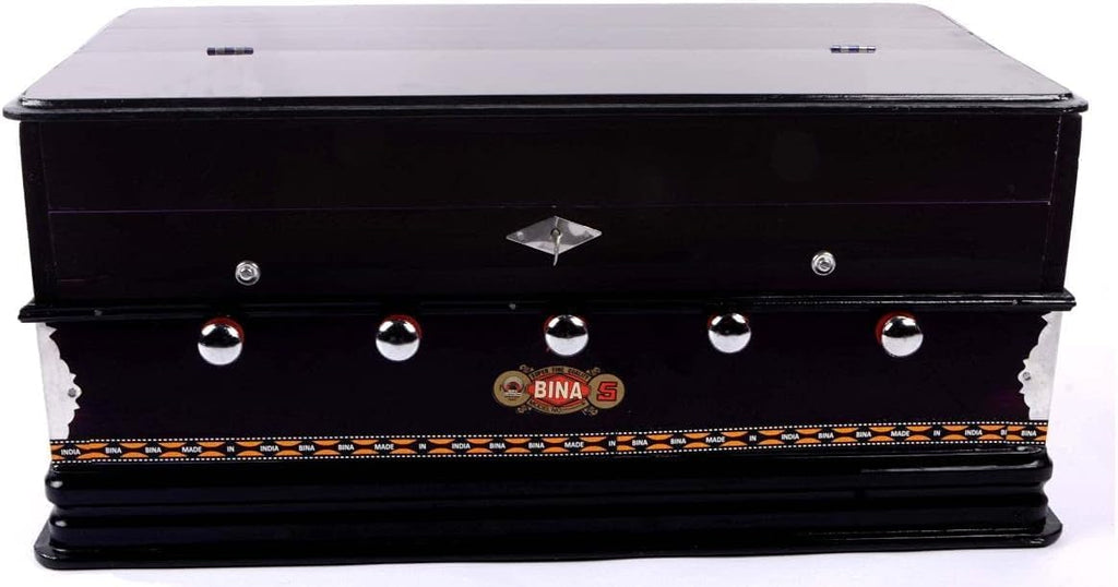 Harmonium by Devyom Musicals - 3 1/4 Octave, Double Reed, Coupler, 7 Stop, Book, Bag, A440 Tuned, Mahogany Indian Musical Instrument,Harmoniums Baja Baaja Vaja (PDI-DB)