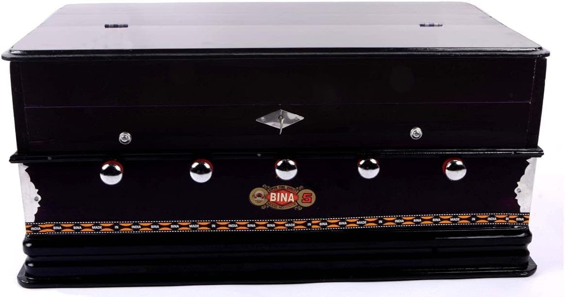 Harmonium by Devyom Musicals - 3 1/4 Octave, Double Reed, Coupler, 7 Stop, Book, Bag, A440 Tuned, Mahogany Indian Musical Instrument,Harmoniums Baja Baaja Vaja (PDI-DB)