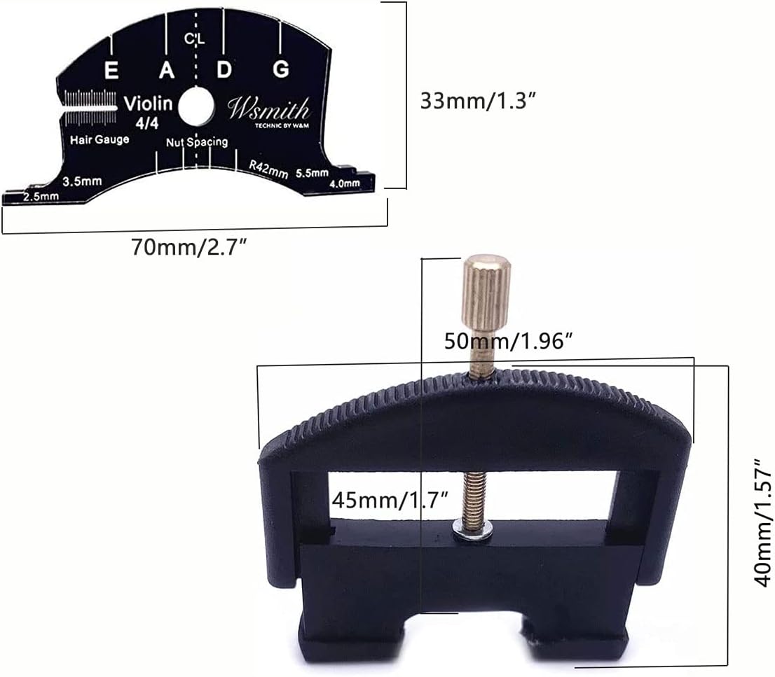 Jiayouy Violin String Lifter & Bridge Template for Repair and Making Violin Luthier Tool 2pcs