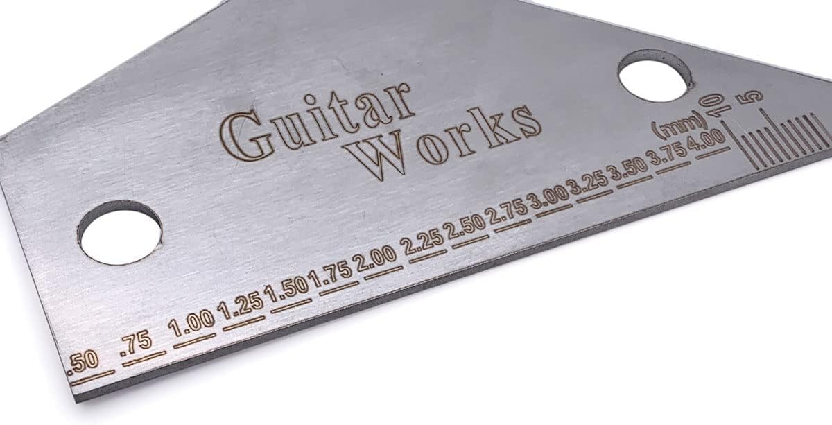 Luthiers Tool Kit Guitar Neck Notched Straight Edge String Action Gauge Ruler String Height Gauge Fret Rocker Set Up Tool for Guitar Fretboard and Frets Set of 3
