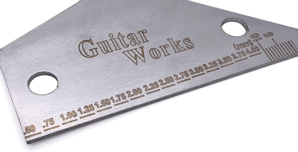 14 Pieces Guitar Luthier Tools Set Guitar Radius Gauge Neck Straight Edge String Action Gauge Ruler Feeler Gauge Fret Rocker Fret Leveling Beam Set Up Tool for Guitar Fretboard and Frets