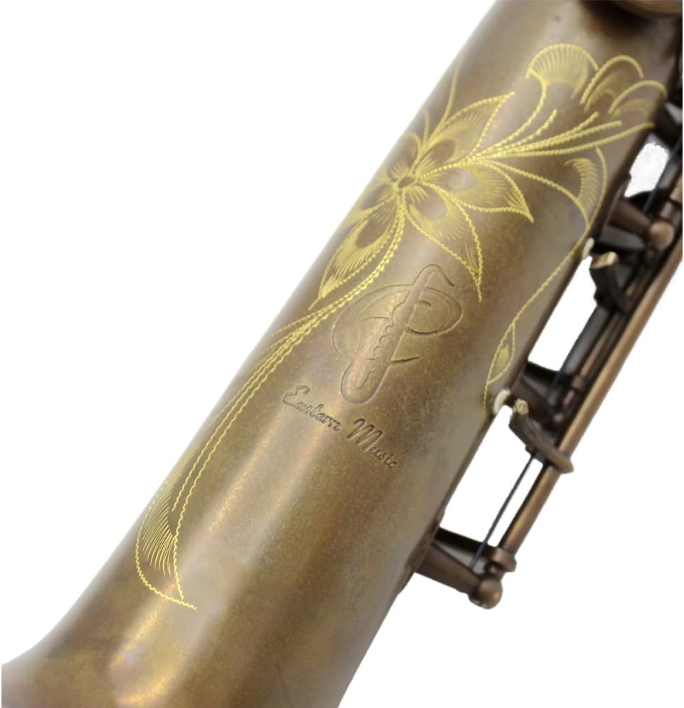 Eastern music pro vintage coffee black one piece straight Soprano Saxophone