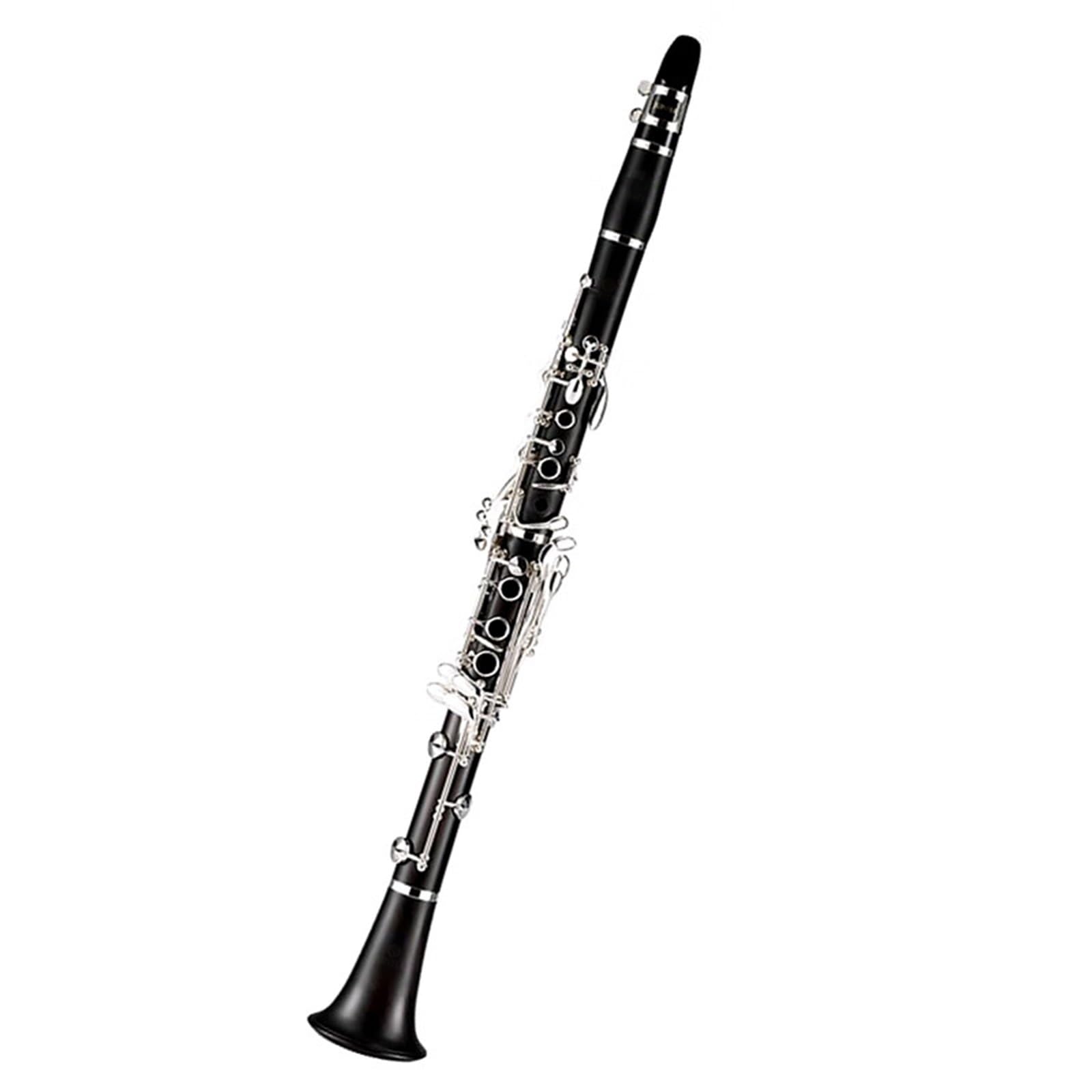 Clarinet B Flat Ebony Bakelite Instrument Adult Beginner Silver Plated Clarinet Instrument(3)