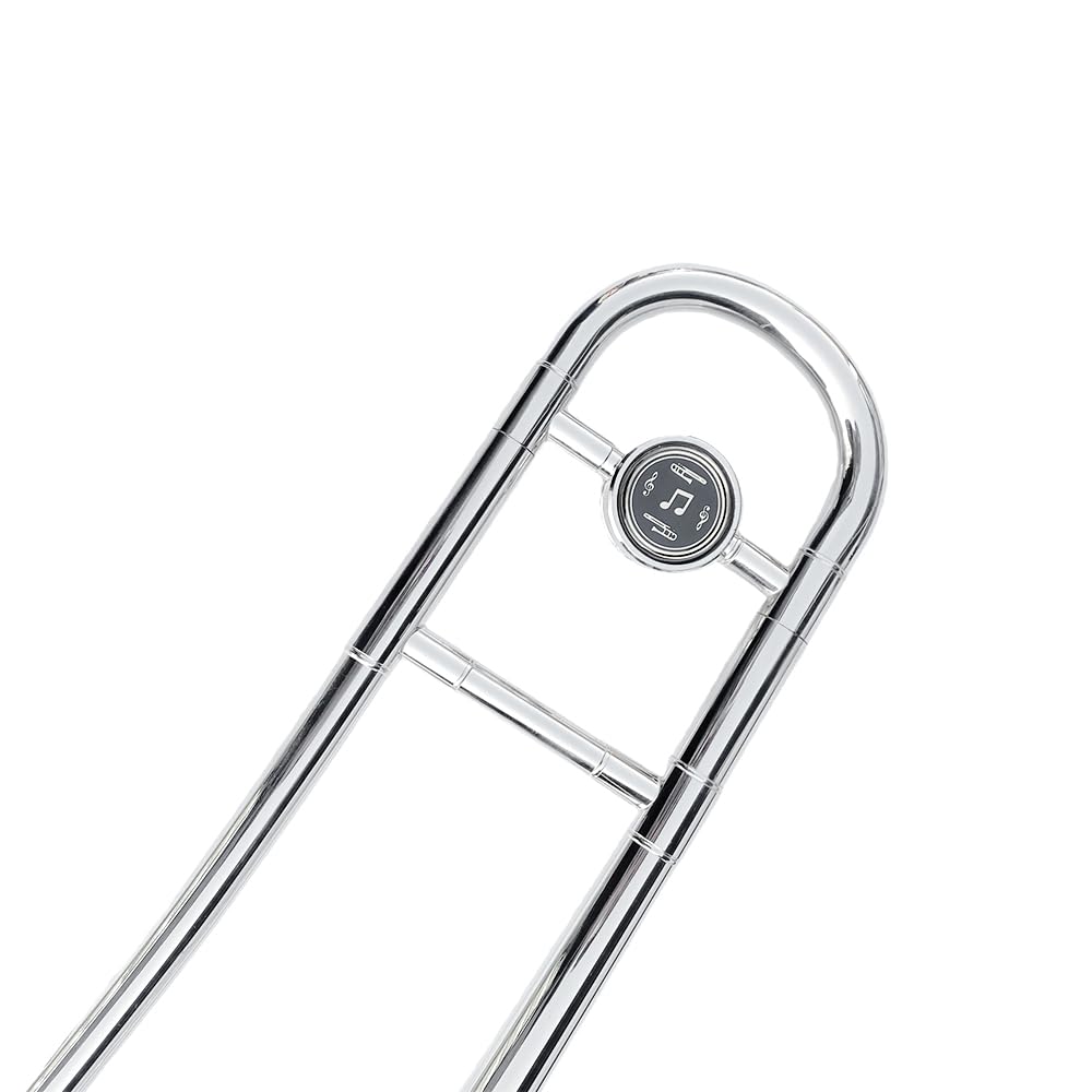 Bb Tenor Slide Trombone B Flat Gold Brass Plated Trombone for Beginners and Adults with Mouthpiece Carrying Case White Gloves Wipe Cloth (gold)