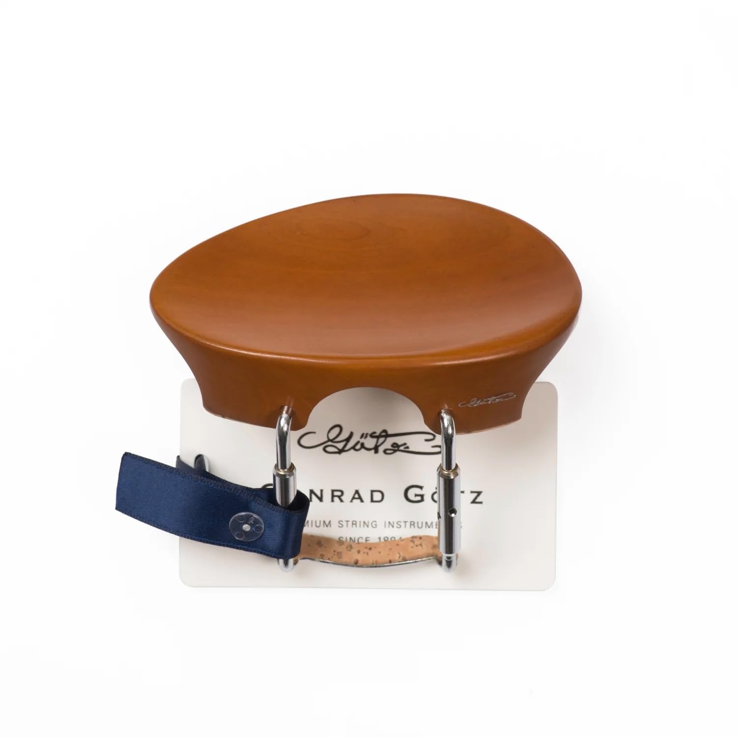 Conrad Götz, ZK-300E, New Flesch Chinrest for Violin 4/4, Deep Black Ebony