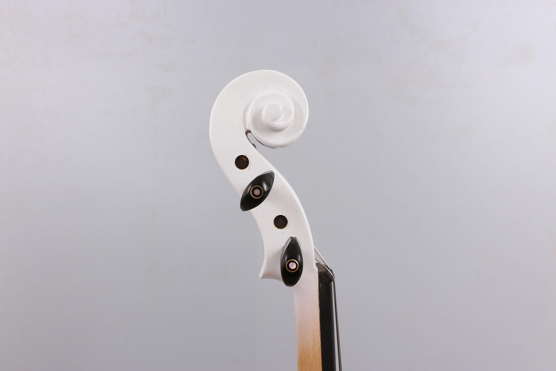 Vetimobato Electric Violin 4/4 Full Size Solid Wood Silent Violin Set for Adults Beginner Practice Electric Fiddle with Ebony Fittings Hard Case & Bow(4 String White)