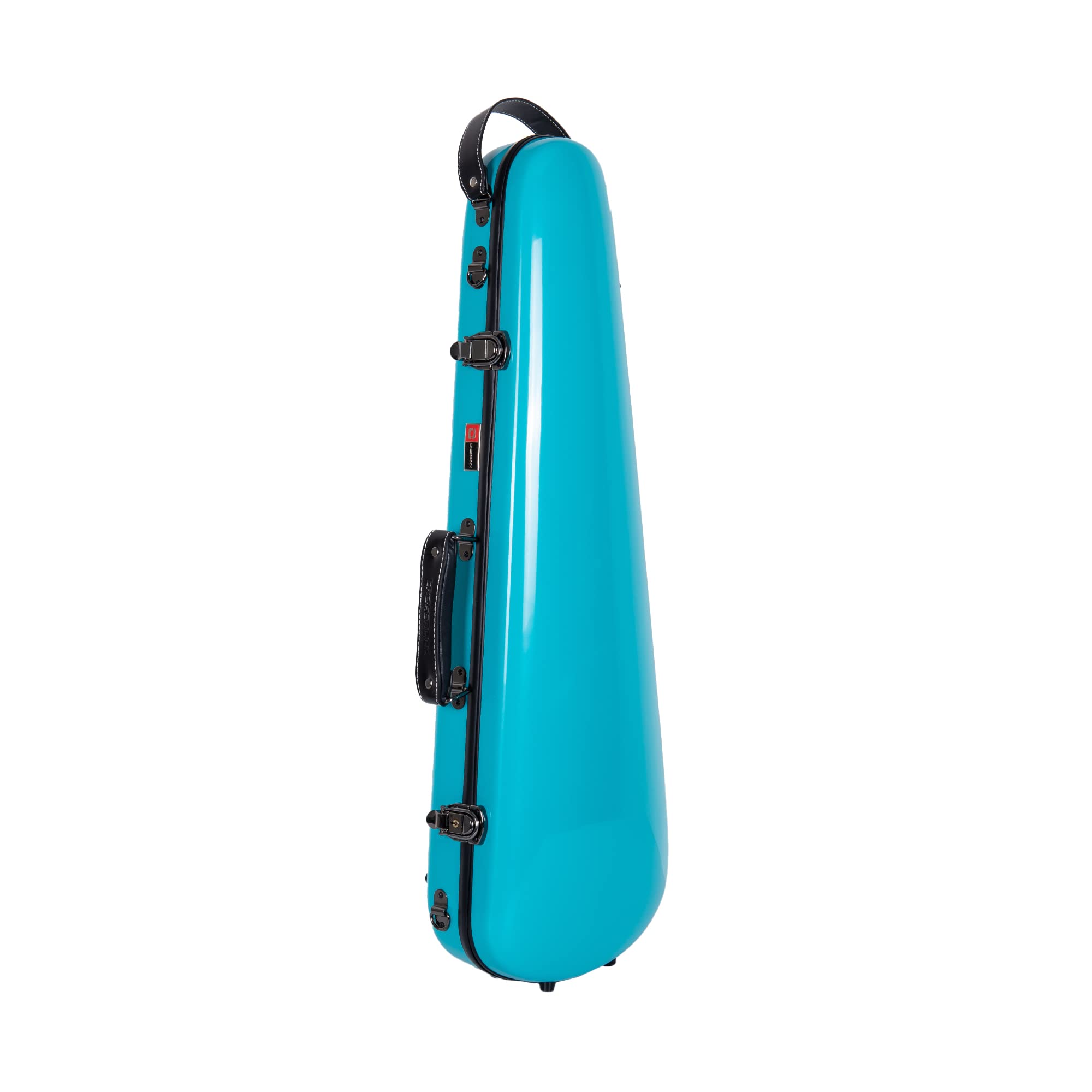 Crossrock Fiberglass Violin Case for 4/4 Full Size – Glossy Mint Blue Contoured Shell, Velvet Suspension Interior, Backpack Straps – Lightweight & Stylish (CRF1020VMB)
