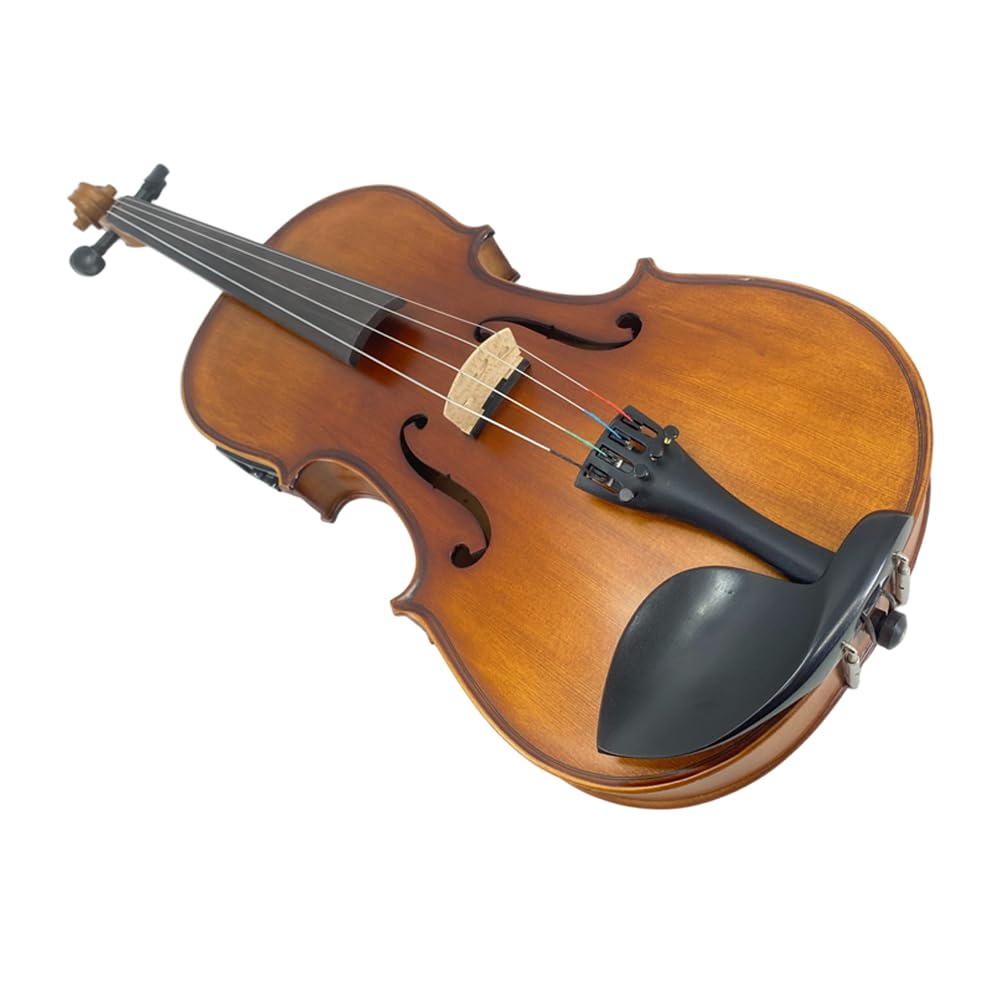 Vetimobato 16 inch 4-String Acoustic Electric Viola for Students, Adults, Professional Maple Spruce Ebony Fittings Handmade Solid Wood Electric Viola with Case, Bow