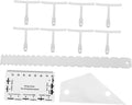 12pcs Guitar Luthier Tool Kit Radius Gauge Action Ruler Fret Rocker Set for Guitar Maintenance