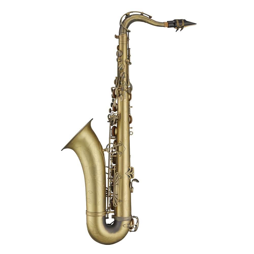 Antigua Winds PowerBell Professional Bb Tenor Saxophone(Yellow brass with lacquered finish/enlarged bell/new neck design/ergonomic design/hand engraving/ABS case)/WRTS4248LQ