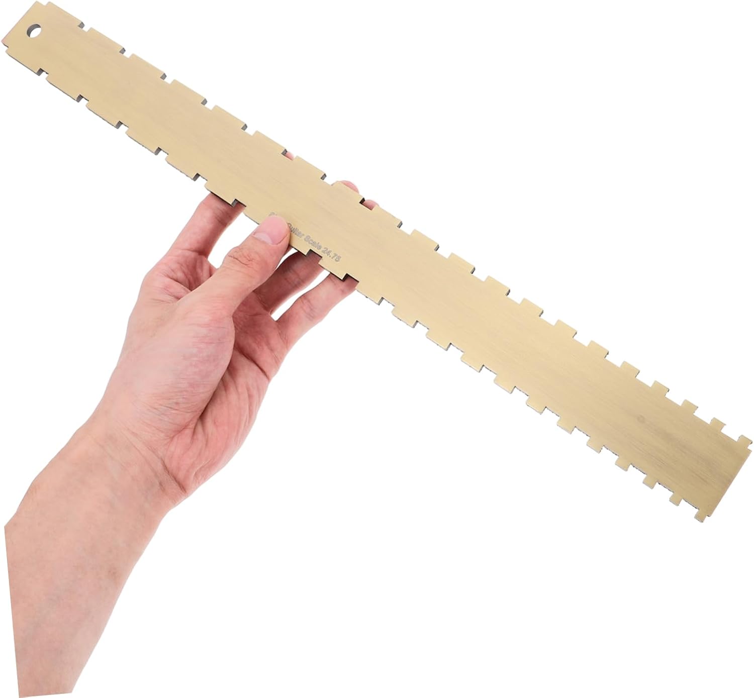 SUPVOX Bronze String Action Gauge Dual Scale Ruler for Guitar Ukulele Notched Design for Accurate String Height Measurement Essential Tool for Musicians