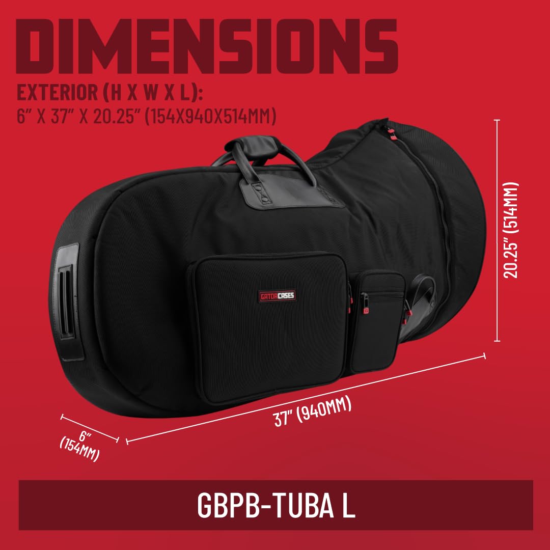 Gator Cases Allegro Series Pro Band and Orchestra Travel Bag for Trombone with F-Attachment, (GBPB-TROMBONE)