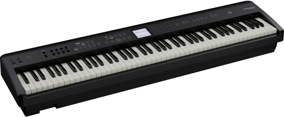 Roland FP-E50 88-Key SuperNATURAL Digital Piano Bundle with Keyboard Stand Bench Sustain Pedal, Monitoring Headphones