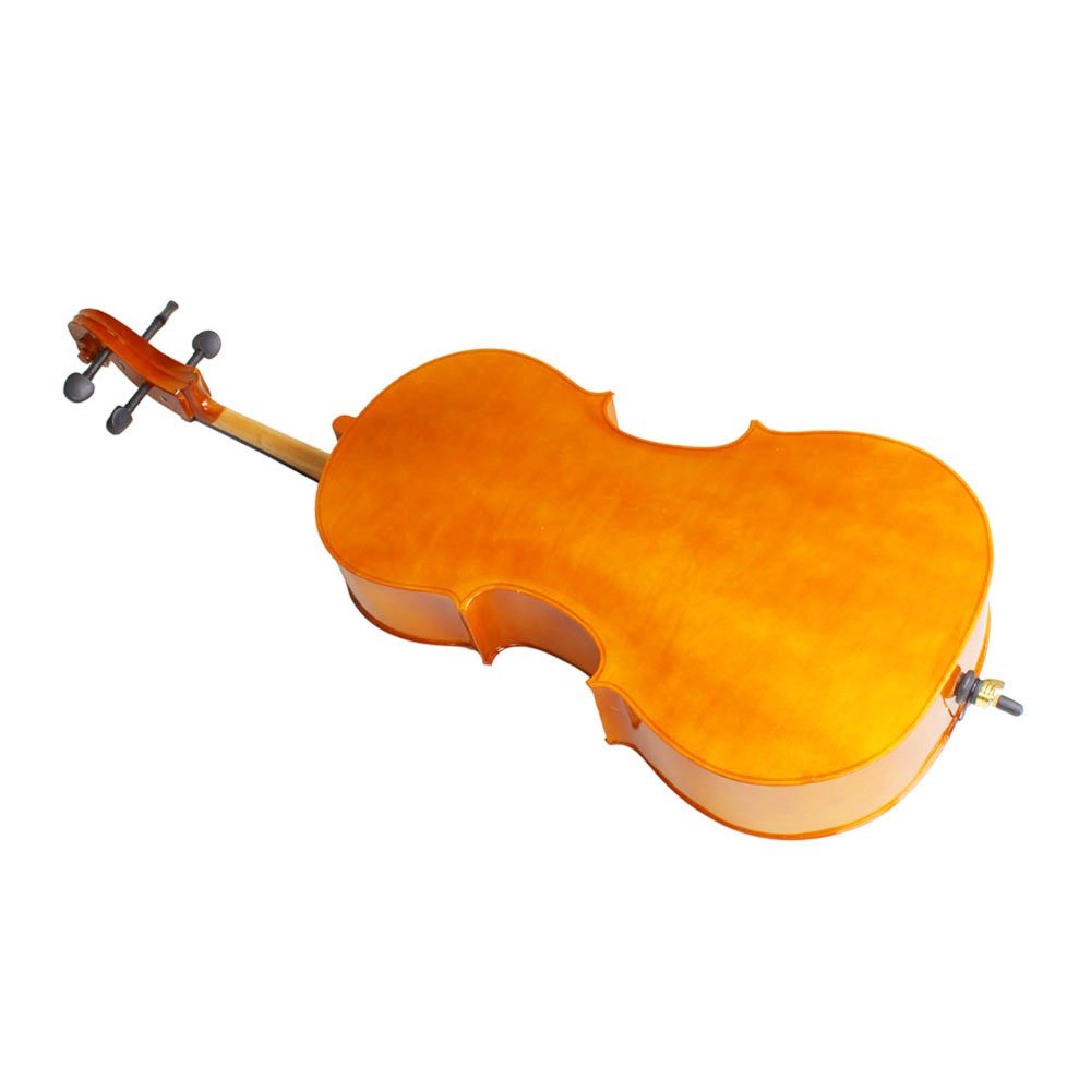 Vasitelan Full-Size Cello, Beginner Cello 4/4, Acoustic Cello Kit with Portable Bag, Bow, Bridge, Rosin, String Musical Instruments (Black)