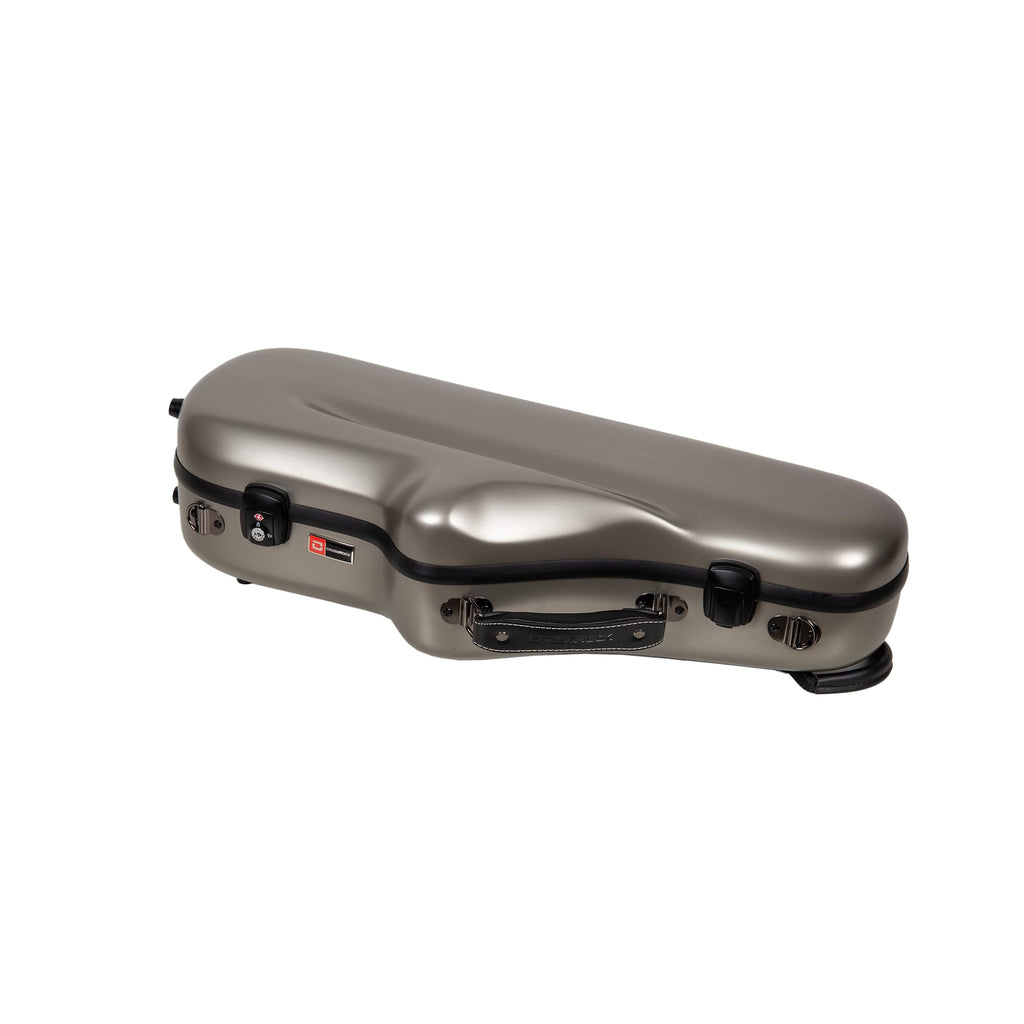 Crossrock Low A Baritone Saxophone Case with Wheels | Polycarbonate Hard Shell, TSA Lock, Anti-Scratch Finish, Neck & Mouthpiece Storage–Black (CRF4050BSBK)