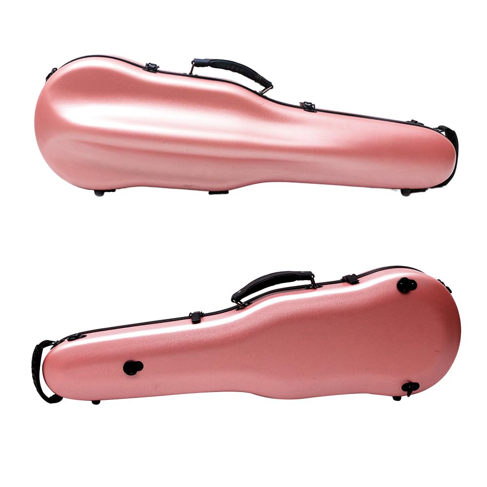 Vetimobato Dazzling Hard Shell Violin Case 4/4 Full Size Strong Light Flight Carbon Fiber Violin Box with Straps Travel Violin Case (Multicolored)