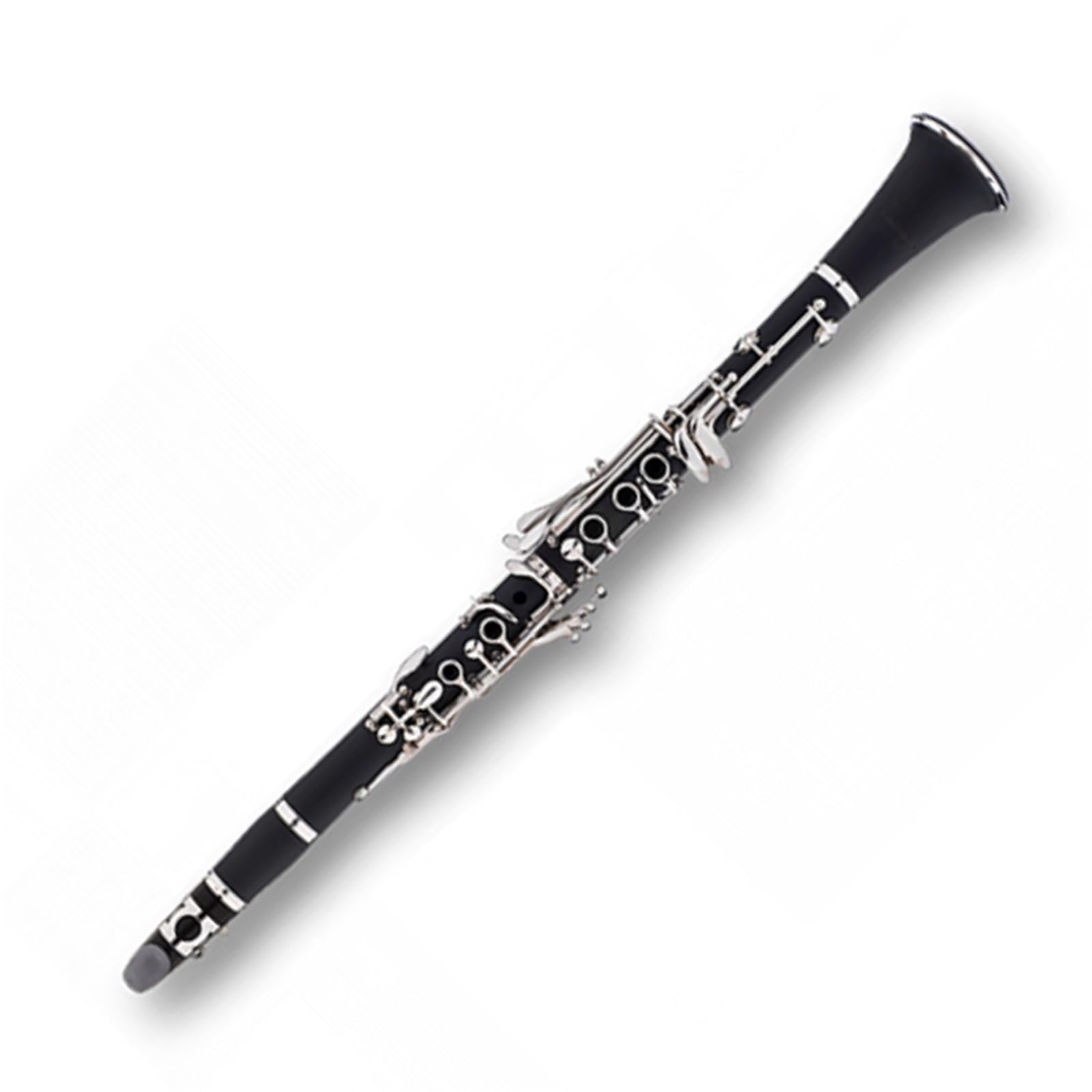 Clarinet B Flat Ebony Bakelite Instrument Adult Beginner Silver Plated Clarinet Instrument(3)
