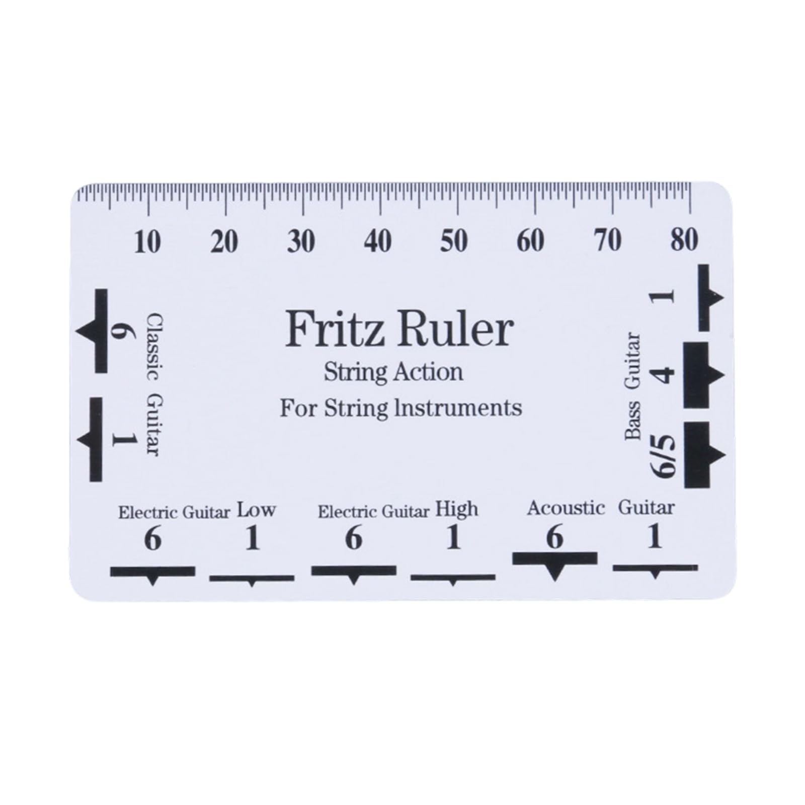 String Action Ruler Gauge String Height Measurement Tool Guitar Fret Leveling Ruler Set Up Repair Enduring Measuring