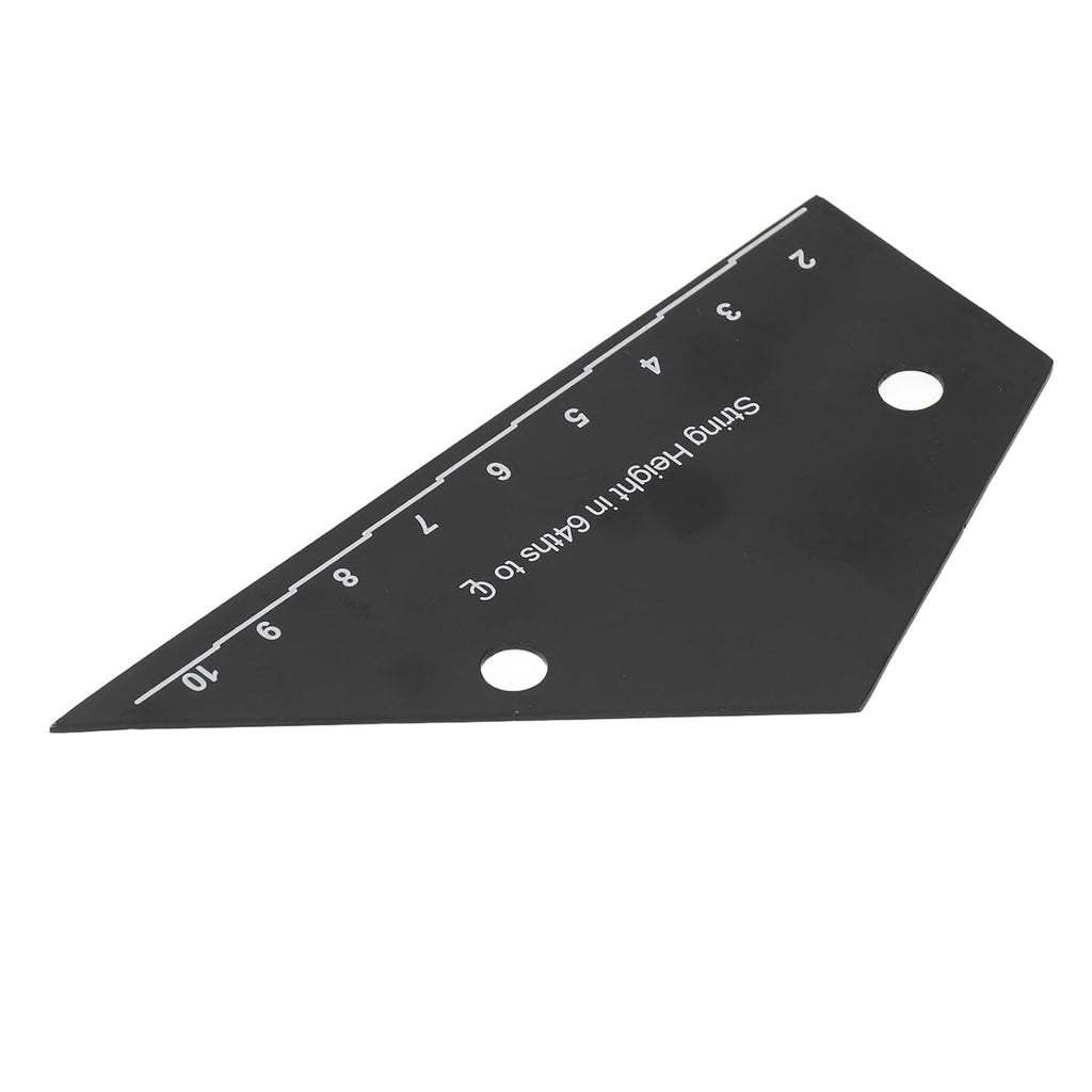 Kadimendium String Action Gauge Tool Versatile Black Stainless Steel Ruler for Home Studio and Performance Use