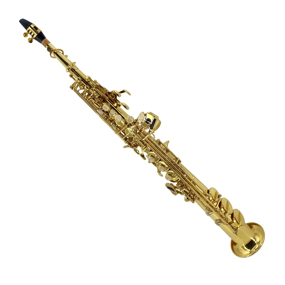 Straight Soprano Saxophone – Bb Brass Sax with Case, Mouthpiece & Full Accessories for Beginner & Adult