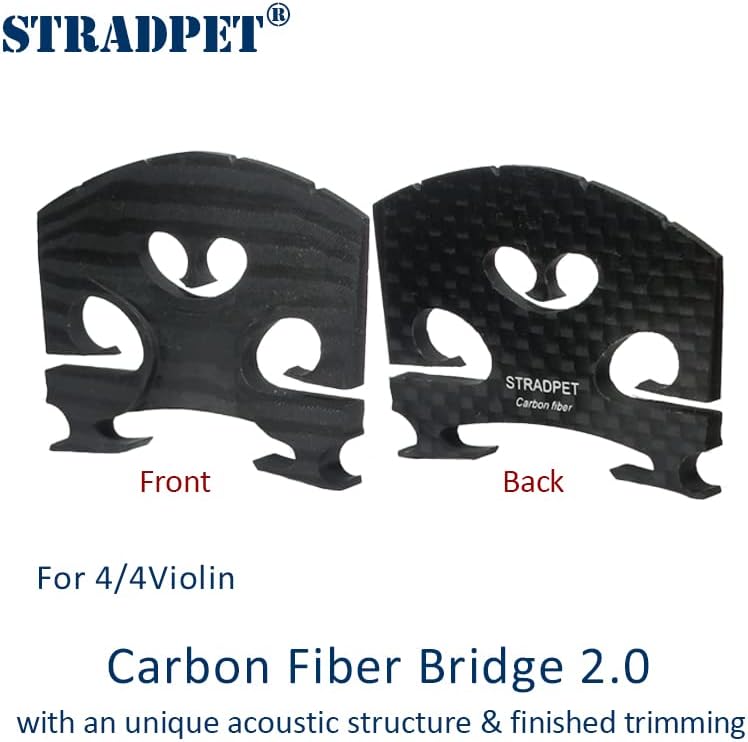 Carbon Fiber Bridge 2.0 with an unique acoustic structure & finished trimming for 4/4 violin