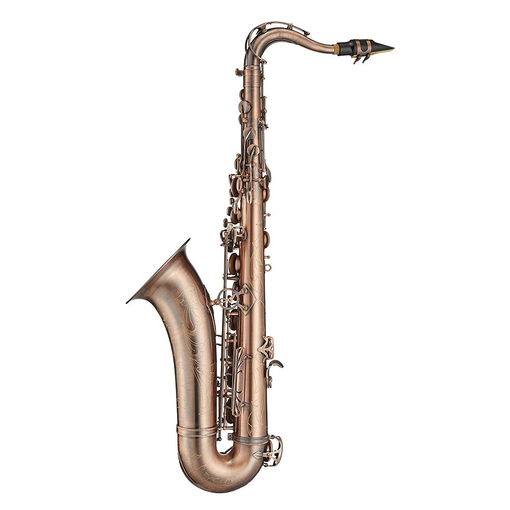 Antigua Winds PowerBell Professional Bb Tenor Saxophone(Yellow brass with lacquered finish/enlarged bell/new neck design/ergonomic design/hand engraving/ABS case)/WRTS4248LQ