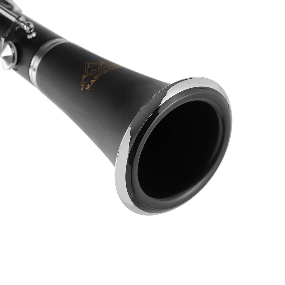 EASTROCK Bb Clarinet 17 Keys ABS Material Wide Range of Tones Particularly Beginner & Students-friendly with Using Tools and 2 Replaceable Barrels