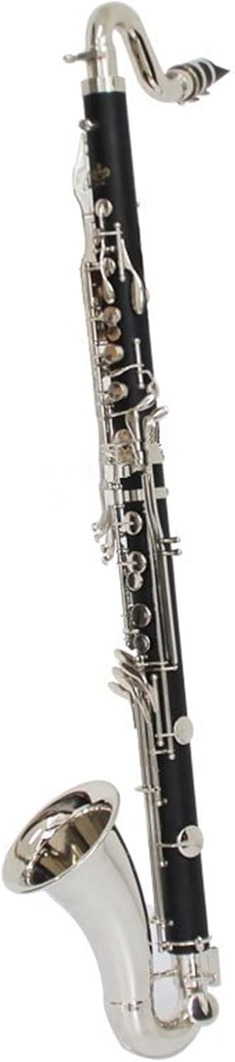 Silver Plated Keys Bass Clarinet Bb Tune Clarinet Bakelite Instrument with Case Student Clarinet