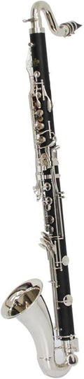 Silver Plated Keys Bass Clarinet Bb Tune Clarinet Bakelite Instrument with Case Student Clarinet