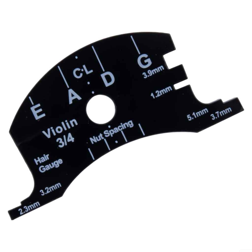 Violin For Bridge Template For Violin Cello Double Bass Multifunctional Luthier Tool For String Height Chord Distance Measurement And Repair Full Size Plastic Gauge Black(Violin 1/2)