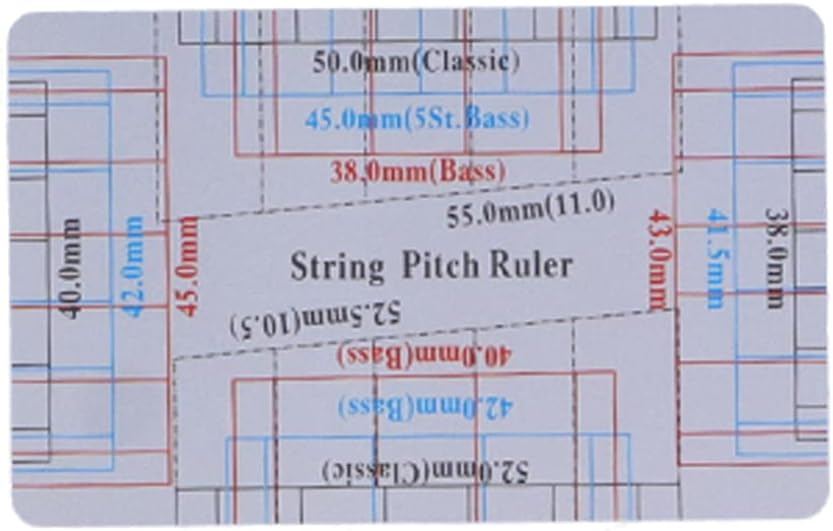 Yinhing Guitar String Action Gauge Stainless Steel Notched Ruler for Measuring String Height Distance Electric Acoustic Guitars Accurate Tool for Neck Straightness Check