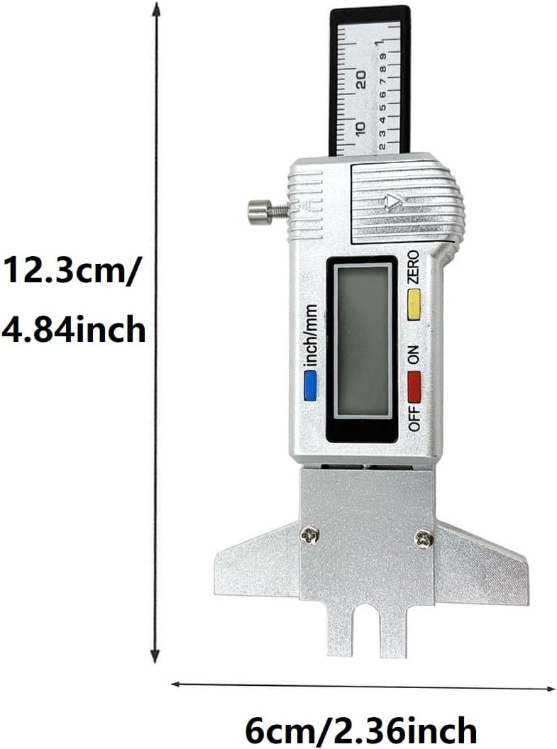 Jiayouy Guitar Digital Display Fret Gauge Tool Metal Guitar Fret Height Accurately Measuring Maintenance Tool Accessories