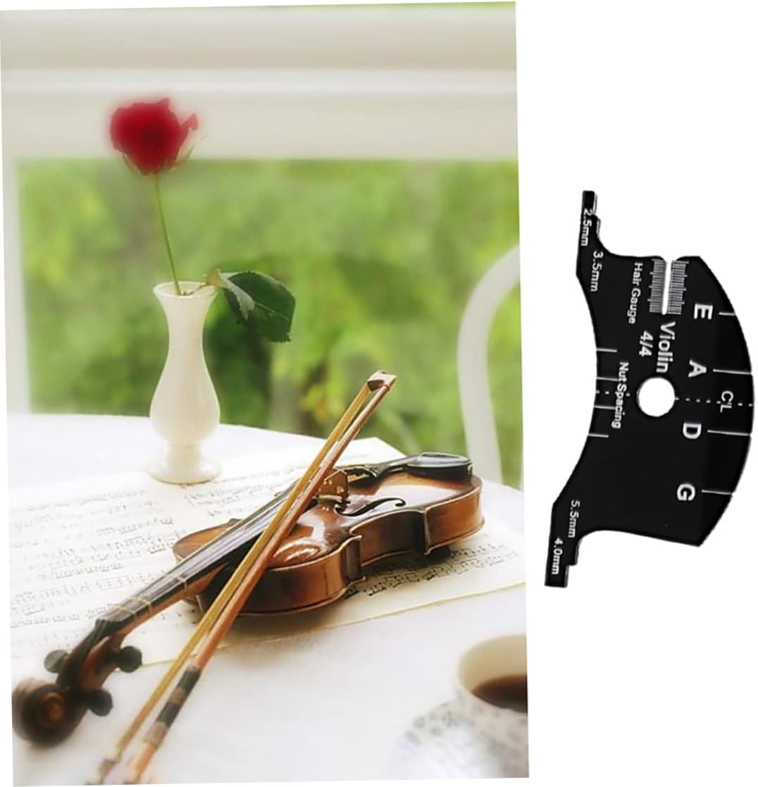 4/4 Violin Bridge Fingerboard Scraper Carbon Fiber Black Multifunctional Template Repair Reference Tool..