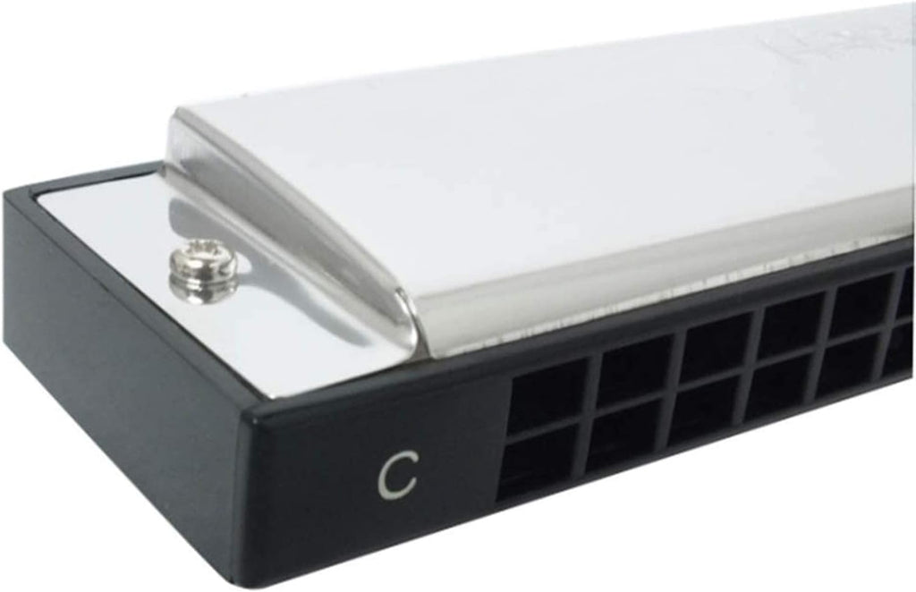 Tremolo Harmonica 24 Hole 48 Tone Blues Mouth Organ Key of Resin Brass Reed Musical Instruments Useful (Key Bb)