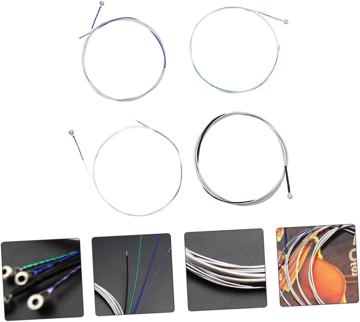VICASKY 4pcs Strings Cello Strings Electric Cello Violoncello Strings Cello Strings 4/4 Full Set Cello Replacement Strings Cello Instrument String Cello Accessories Cello Using Accessory