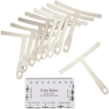 Guitar Radius Gauge Set 9-Piece Stainless Steel Fretboard Curvature Ruler with String Height Action Tool for Luthier Repair Silver