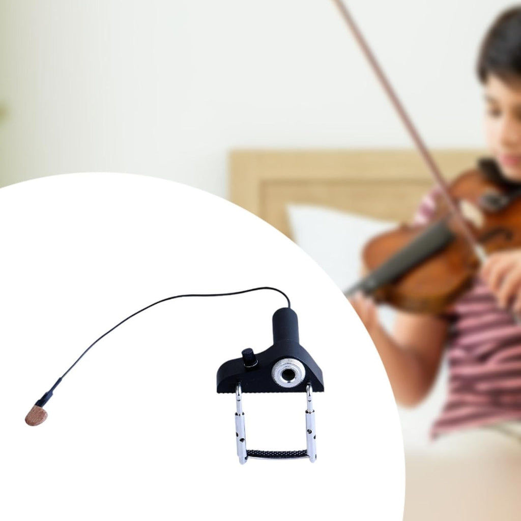 Vaveren Piezo Contact Microphone Pickup with Volume Control Portable Wireless Violin Pickup Professional Piezo Transducer Pickup with Cable for Guitars Mandolin Banjo Bass