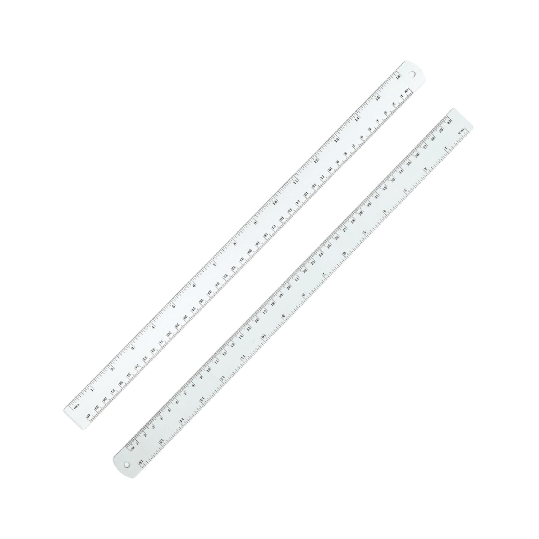 Lakei Stainless Steel Ruler 2-Pack, 6", 12", (15cm,30cm) Dual Scale Ruler | Stainless Steel Ruler Set, Metric Precision Measuring Drawing Ruler, for Drawing, Home, Office and Engineering Use