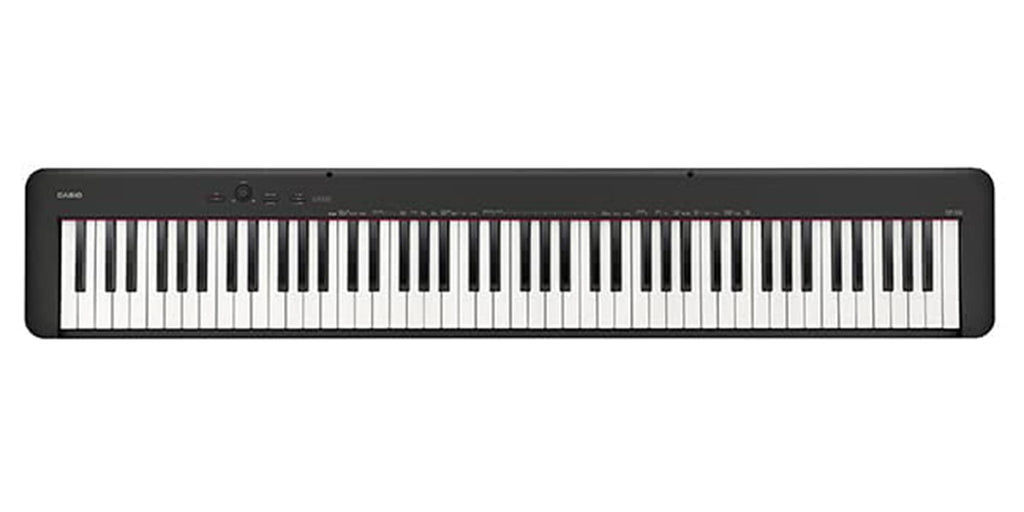 Casio CDP-S360 88-Key Compact Digital Piano - Black Bundle with CS-470P Stand, 3-Pedal System, Furniture Bench, Instructional Book, Online Lessons, Instructional DVD, and Austin Bazaar Polishing Cloth