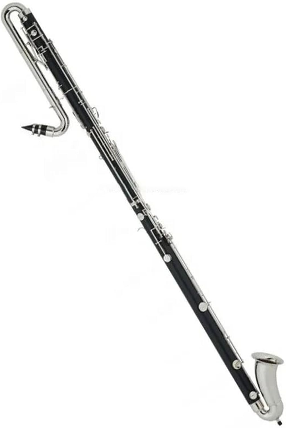 Professional Bass E Clarinet Made Of Ebony 17 Silver Keys Nickel Plated Clarinet Set