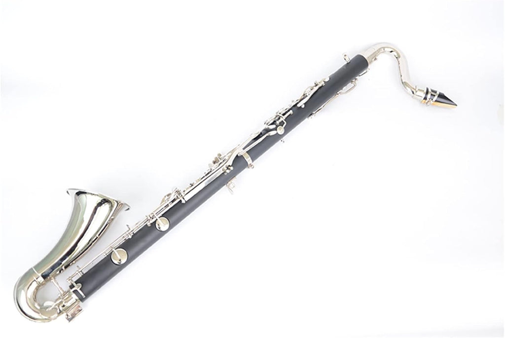 Silver Plated Keys Bass Clarinet Bb Tune Clarinet Bakelite Instrument with Case Student Clarinet