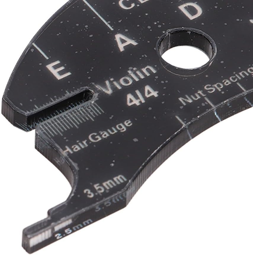 Violin Bridge Reference Tool, Acrylic Template for 4/4 3/4 | String Height Measurement, Pillow Width Check, Luthier Repair Use, 4/4 And 3/4 Violin Sizes, Portable Template