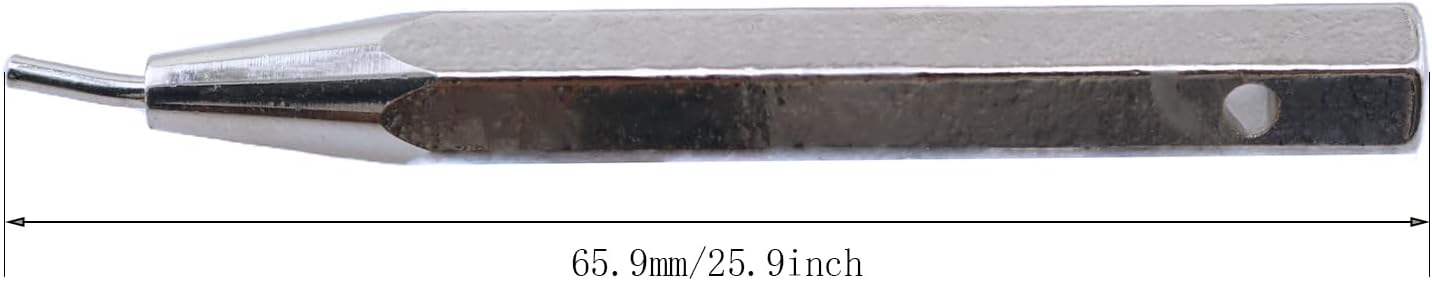 Violin Cheek Rest Alloy Wrench Violin Shoulder Rest Shaft Screwdriver Wrench Tool 66x7mm/ 2.59x0.27 inch Viola Cheek Rest Screw Key Silver