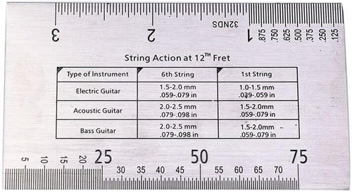 Andy's Orchids String Action Ruler Gauge Measuring Tool, Height Measurement Caliper Repairing Tool for Luthier, Guitar Guide Setup Maintenance Tool for Electric Acoustic Guitar Bass Mandolin Banjo