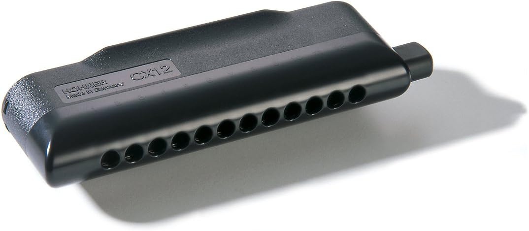 Hohner 7545A CX12 Chromatic Harmonica - Key of A, Black