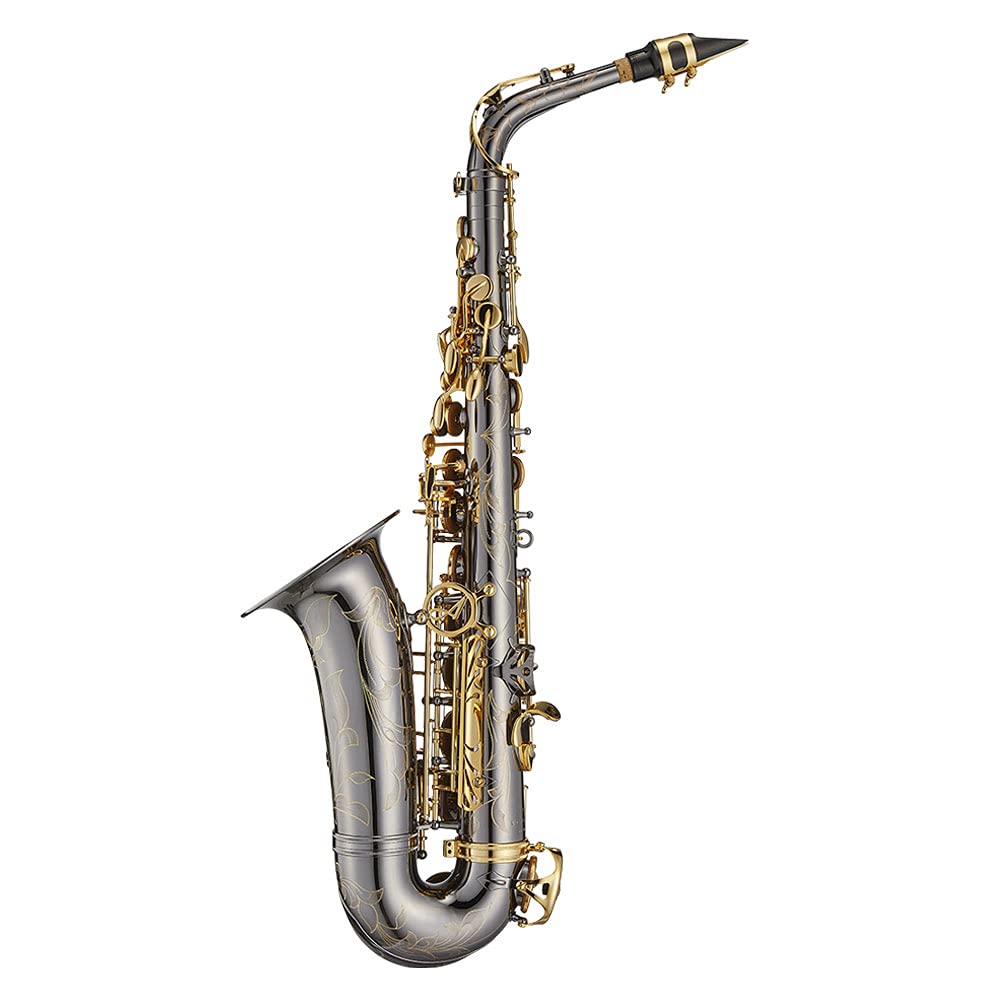 Antigua Winds PowerBell Professional Eb Alto Saxophone (Yellow brass/classic nickel plated/enlarged bell/new neck design/ergonomic design/hand engraving/ABS case)/WRAS4248CN