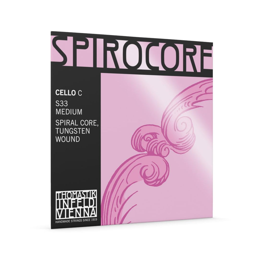 Thomastik-Infeld Spirocore Cello G&C Twin Set - Medium Tension - S3233 - Spiral Steel Core, Tungsten Wound - Powerful & Focused Tone, Deeply Resonant, Reference Standard